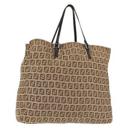 Fendi Vintage Tote Zucca Canvas, BEIGE, CANVAS, Tote bag