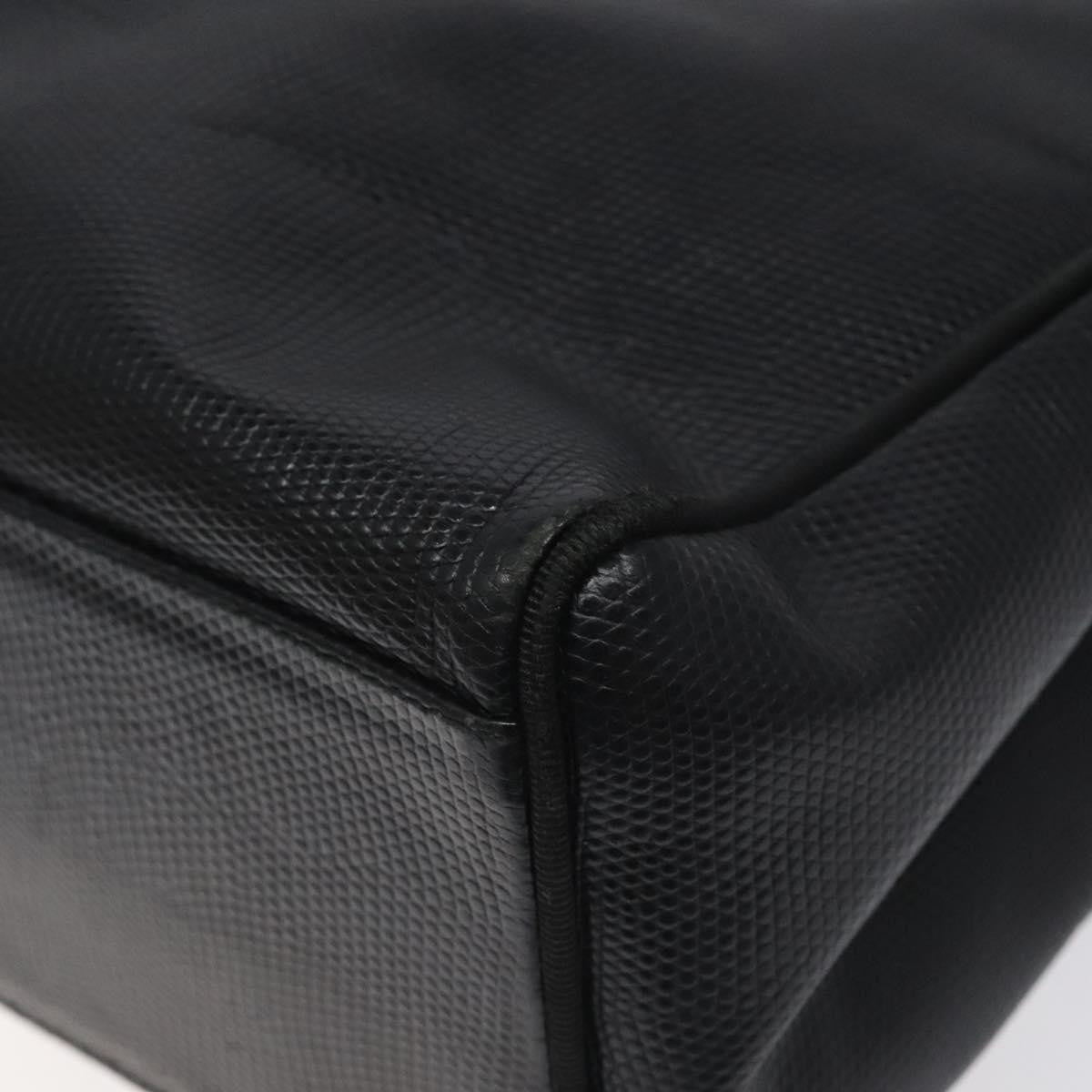 Salvatore Ferragamo Vintage Vara Bow Tote Lizard Embossed Leather, BLACK, LEATHER, Tote bag