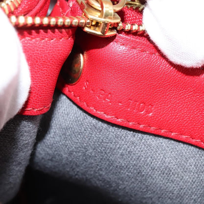 Celine Trio Crossbody Bag Leather, RED, LEATHER, Shoulder bag