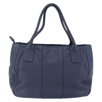 Salvatore Ferragamo Izzie Gancini Embossed Tote Soft Calf, BLUE, LEATHER, Tote bag