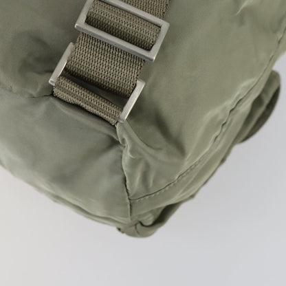 Prada Double Front Pocket Backpack Tessuto, BEIGE, NYLON, Backpack