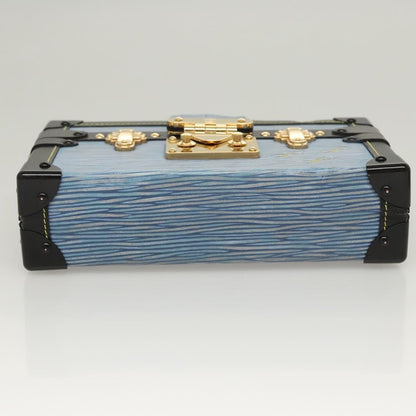 Louis Vuitton Petite Malle Handbag Epi Leather, BLUE, LEATHER, Shoulder bag