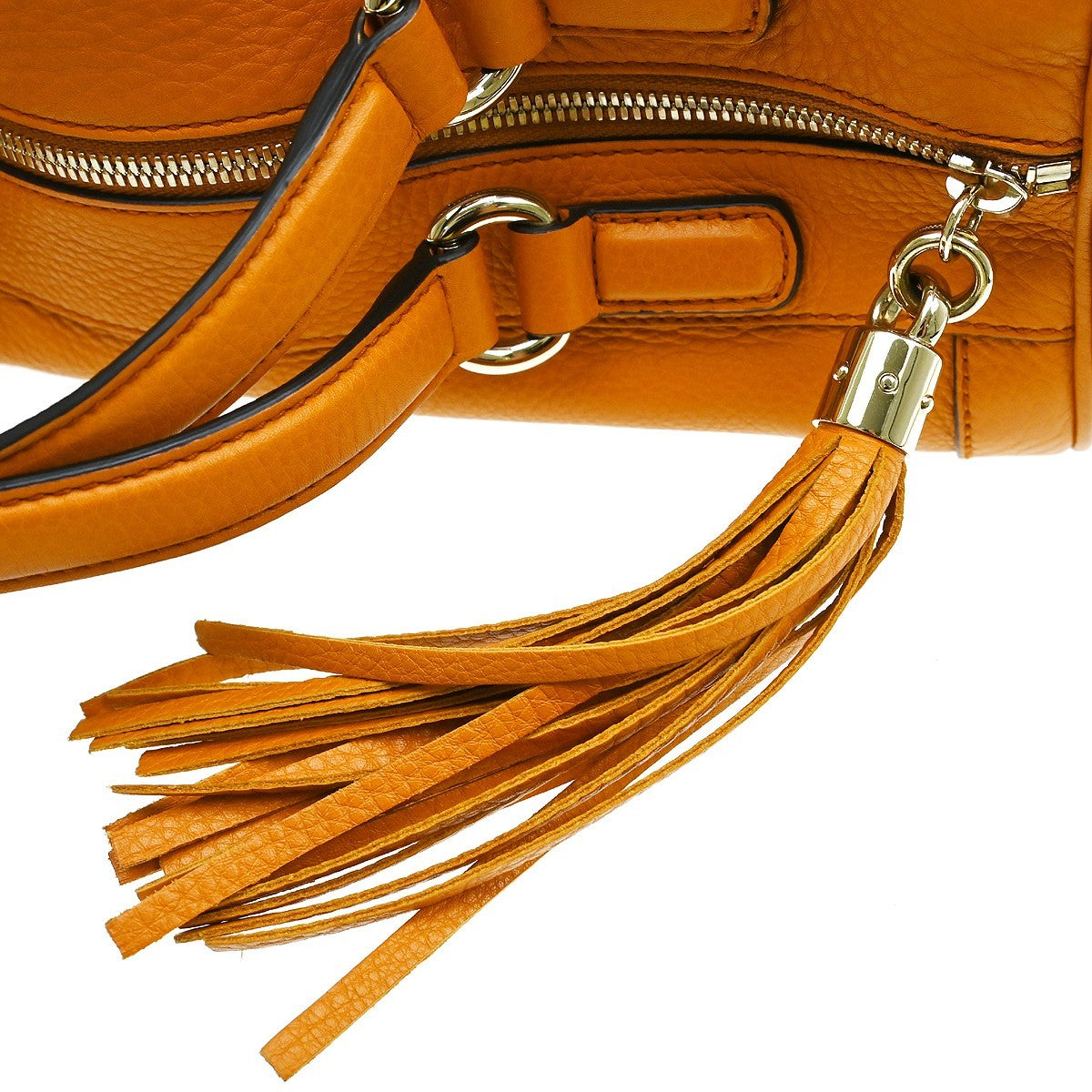 Gucci Soho Boston Bag Leather, Orange, Leather, Handbag
