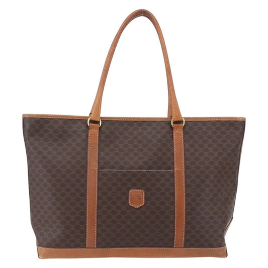 Celine Vintage Macadam Tote bag Canvas, BROWN, CANVAS, Tote bag