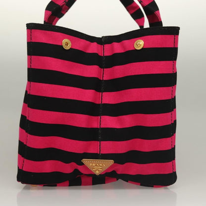 Prada Canapa Open Tote Canvas, BLACK, CANVAS, Tote bag