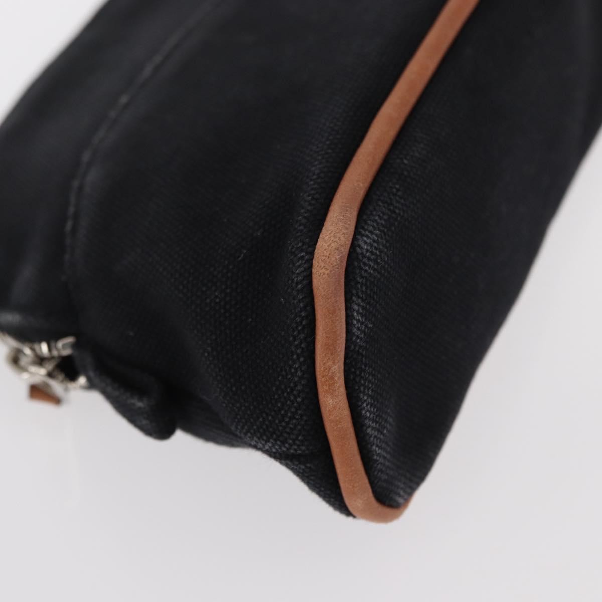 Hermes Bolide Travel Pouch Canvas, BLACK, CANVAS, Clutche & pouche