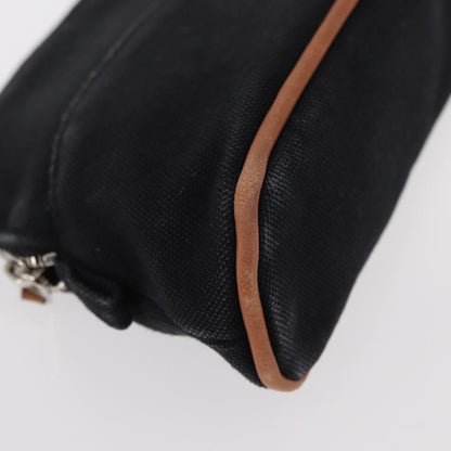 Hermes Bolide Travel Pouch Canvas, BLACK, CANVAS, Clutche & pouche