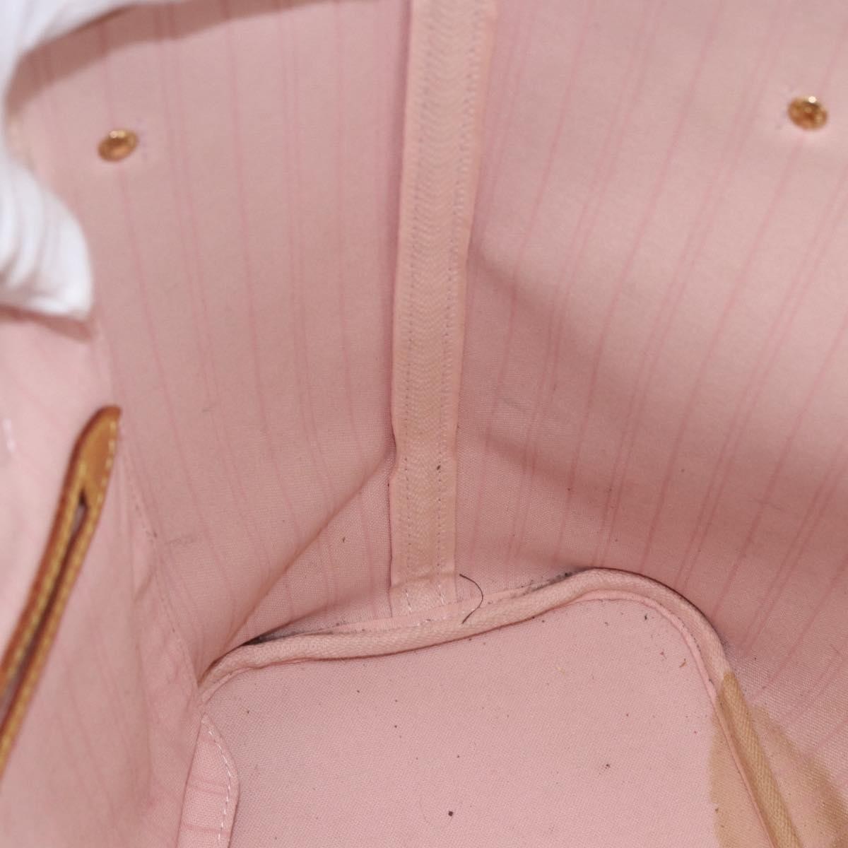 Louis Vuitton Neverfull Tote Damier azur, WHITE, CANVAS, Tote bag