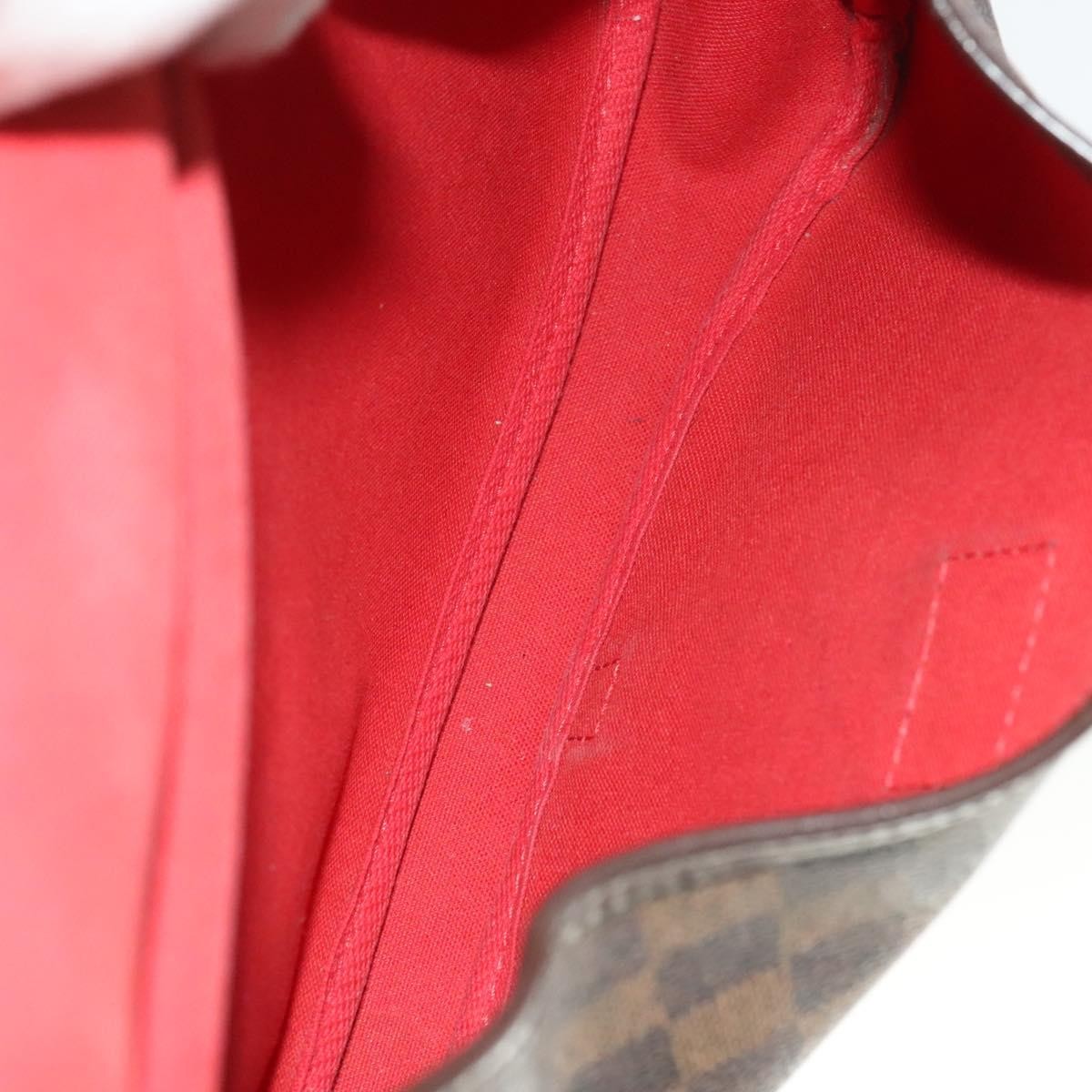 Louis Vuitton Saumur Handbag Damier, BROWN, CANVAS, Handbag