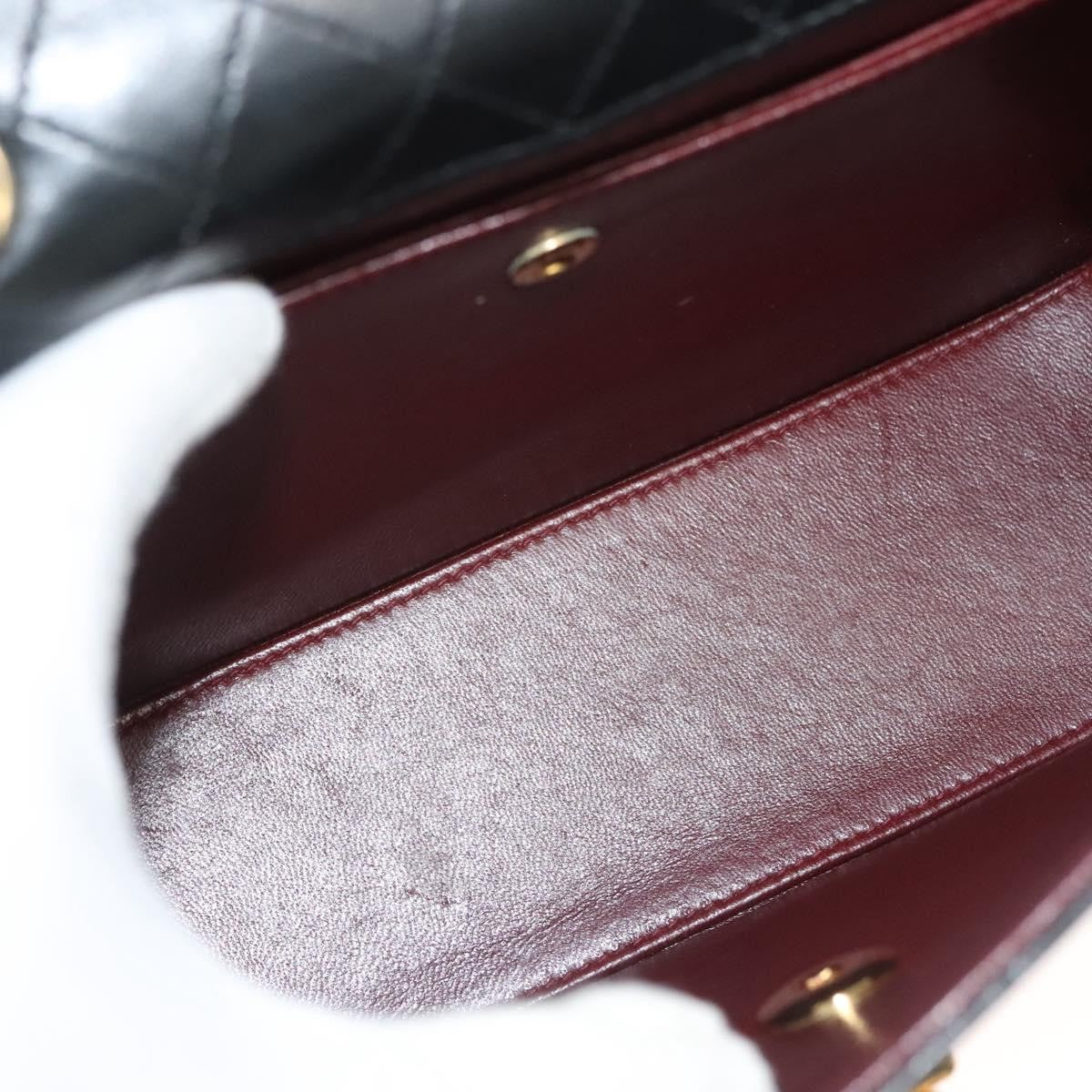 Chanel Vintage Trapezoid CC Flap Bag Leather, BLACK, LEATHER, Shoulder bag