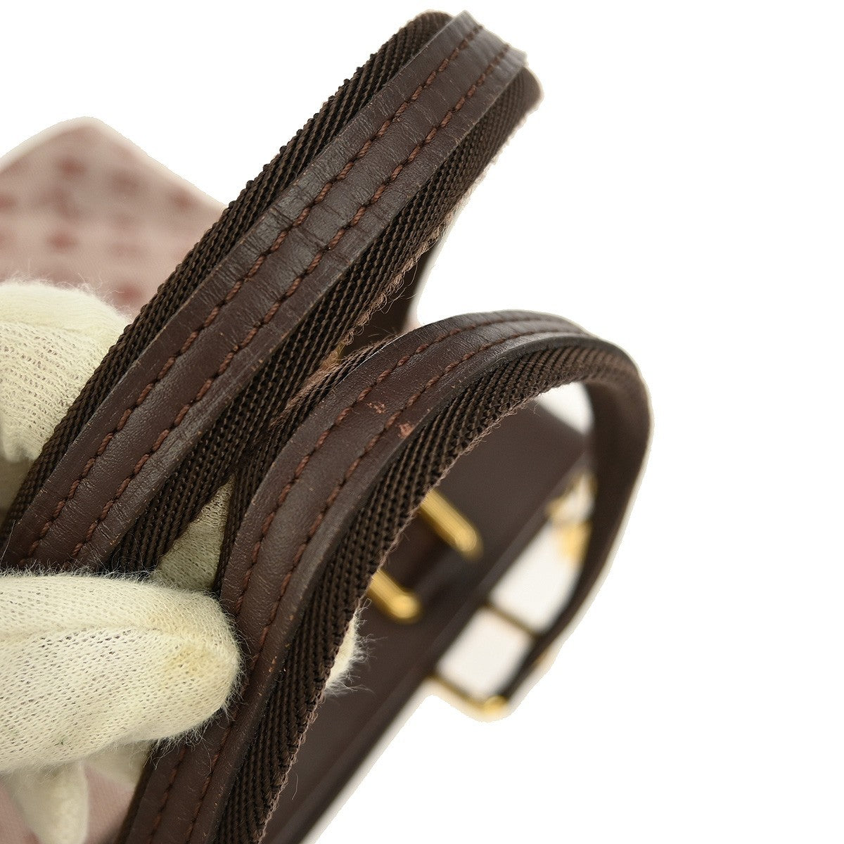 Louis Vuitton Lucille Handbag Mini Lin, RED, CANVAS, Handbag