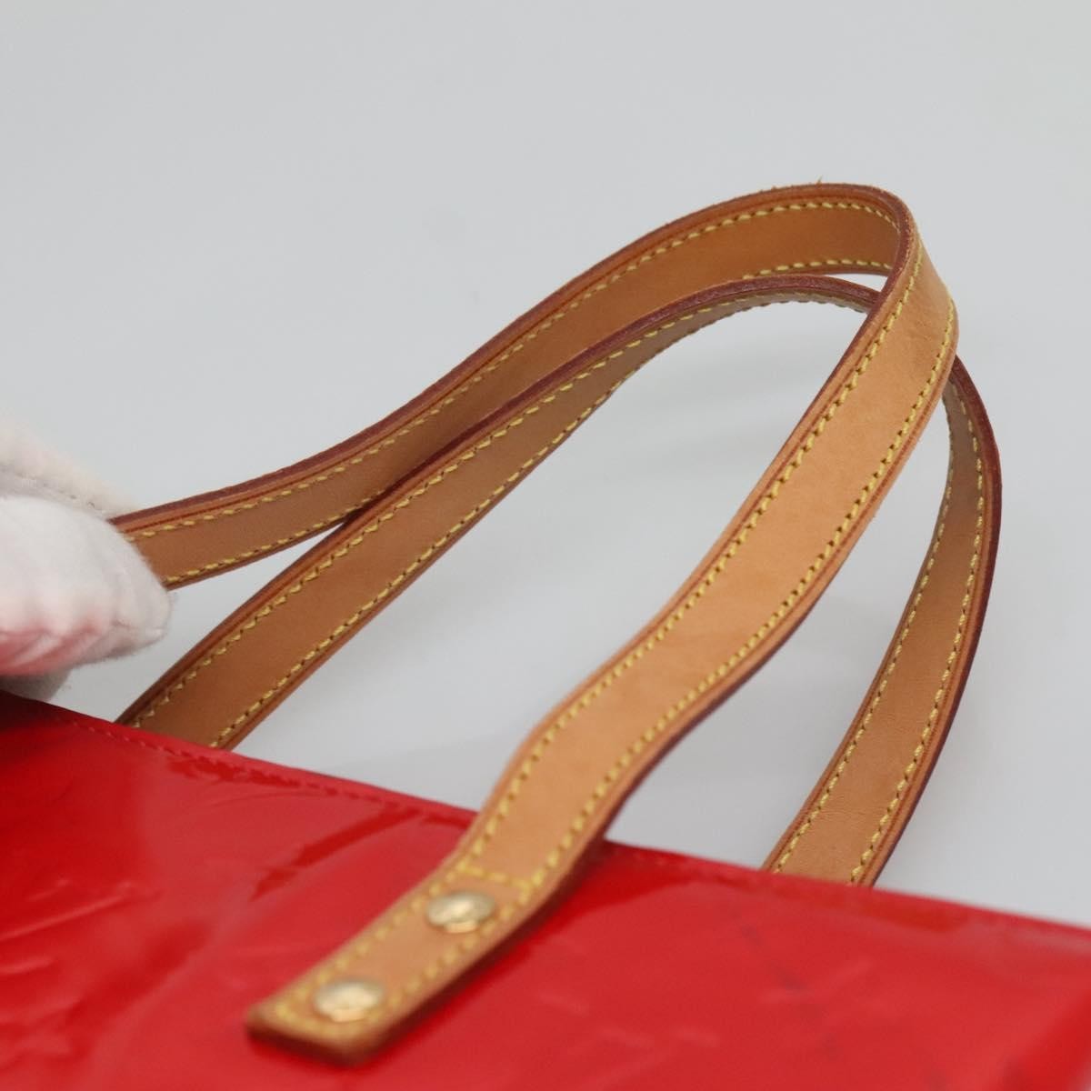 Louis Vuitton Reade Handbag Monogram Vernis, RED, PATENT_LEATHER, Handbag