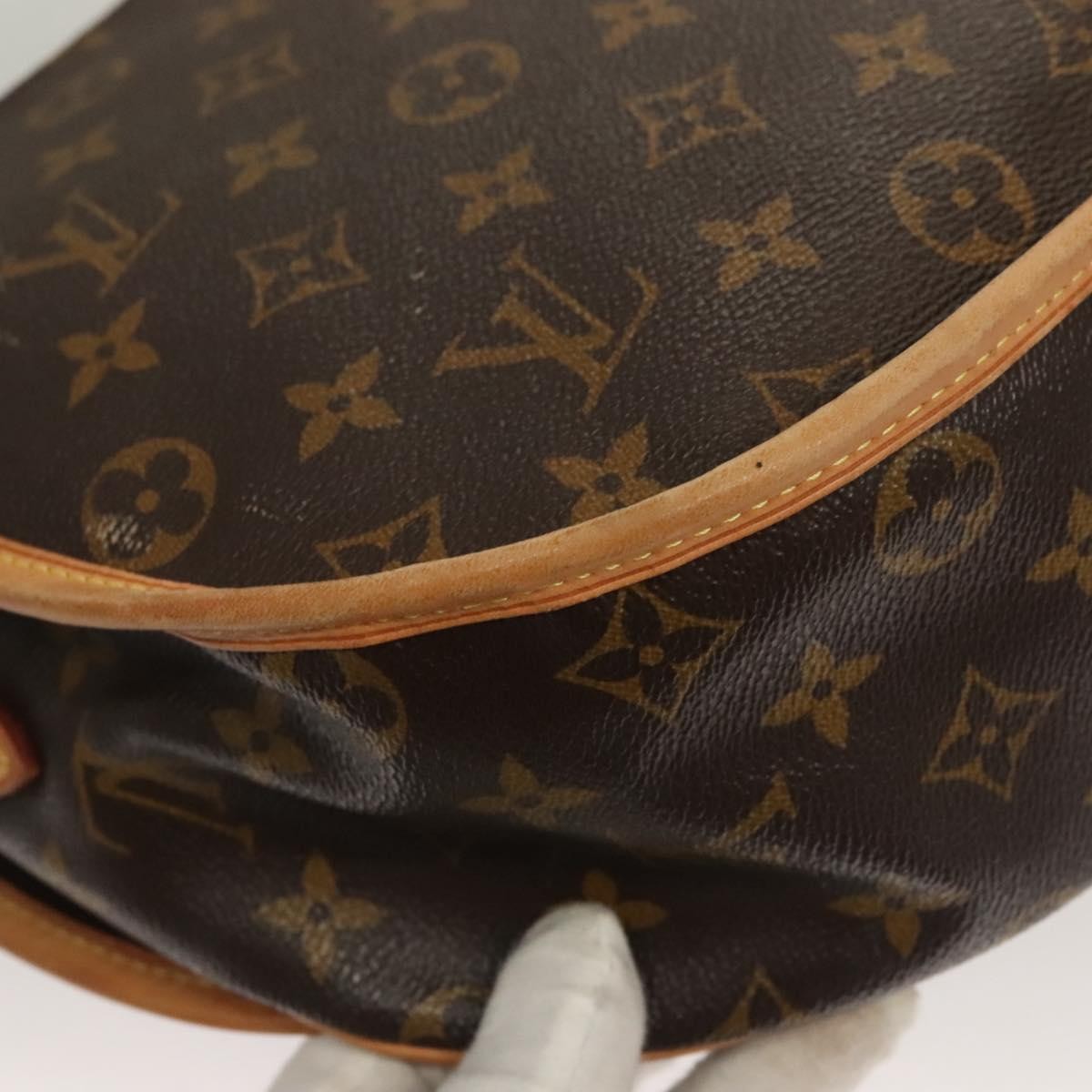 Louis Vuitton Menilmontant Handbag Monogram Canvas, BROWN, CANVAS, Shoulder bag