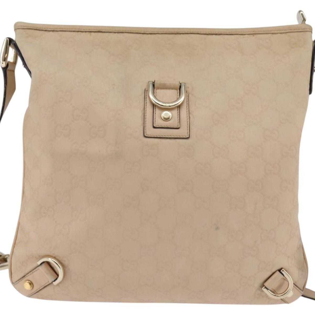 Gucci Abbey D-Ring Messenger Bag Guccissima leather, BEIGE, LEATHER, Shoulder bag