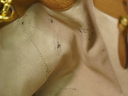 Prada Vintage Handbag Leather, BEIGE, LEATHER, Handbag