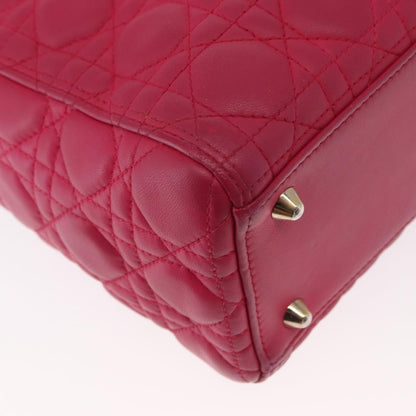 Christian Dior Lady Dior Bag Cannage Quilt Lambskin, PINK, LEATHER, Handbag