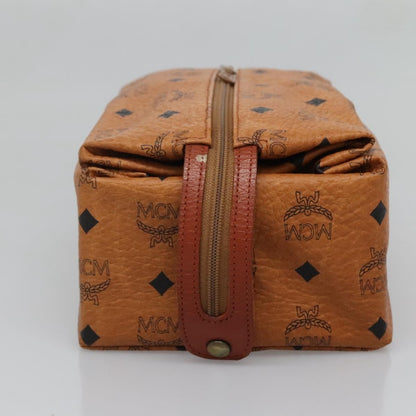 MCM Visetos pouch PVC, BROWN, PVC, Clutche & pouche