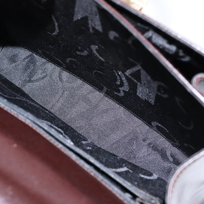 Salvatore Ferragamo Convertible Top Handle Bag Leather, BROWN, LEATHER, Handbag