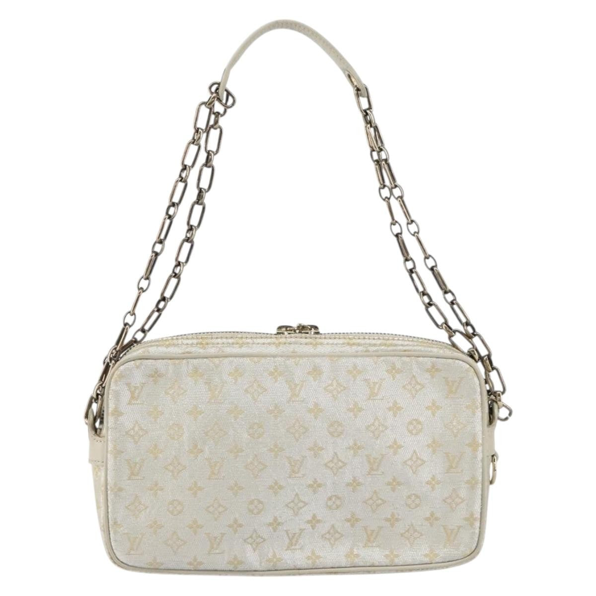 Louis Vuitton McKenna Shoulder Bag Mini Lin, SILVER, CANVAS, Shoulder bag