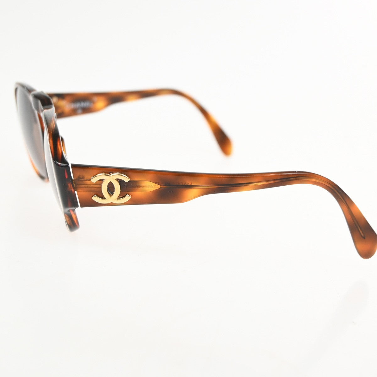 Chanel Logo CC Sunglasses Plastic, Brown, Plastic, Sunglasses