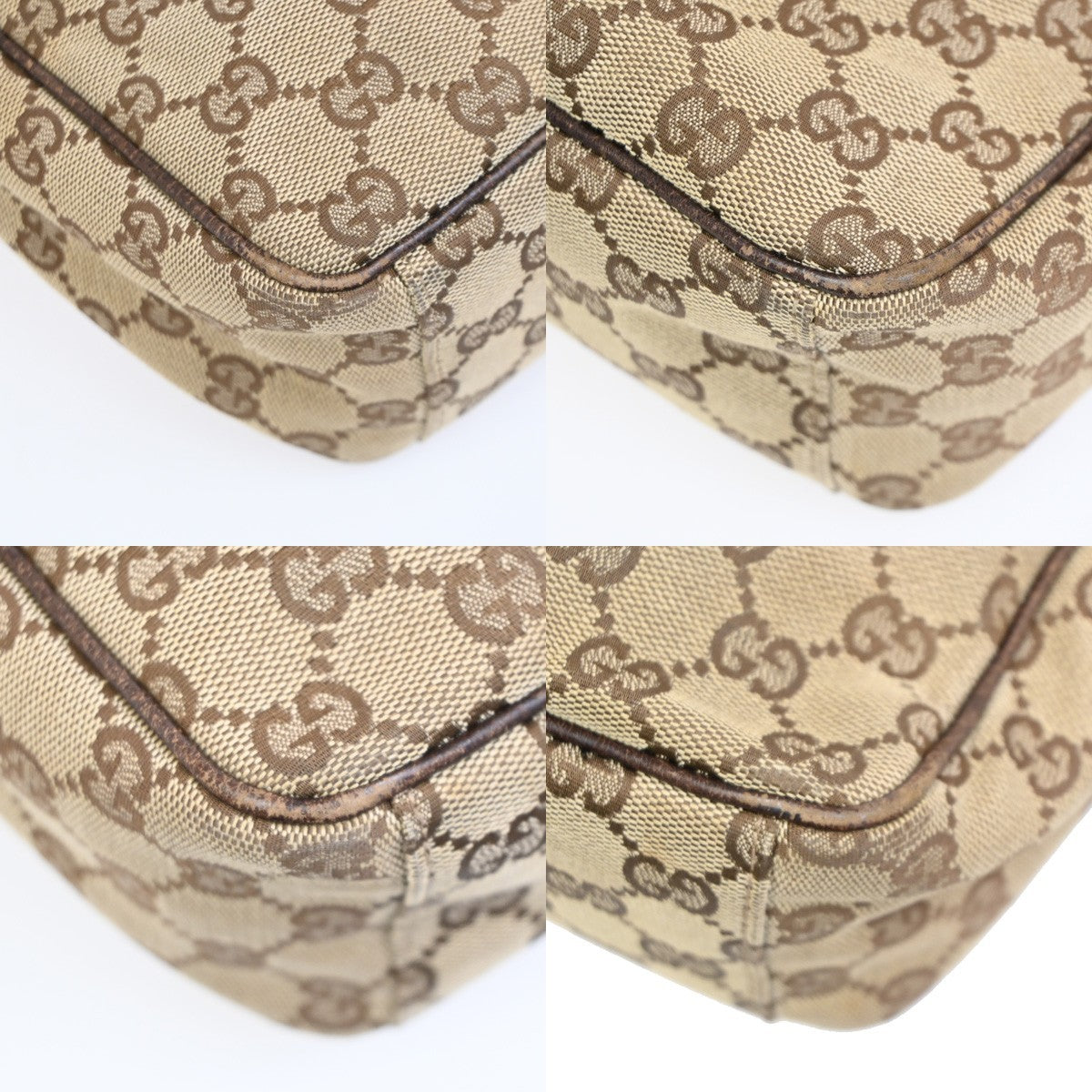 Gucci Vintage Front Pocket Flat Messenger GG Canvas, BEIGE, CANVAS, Shoulder bag