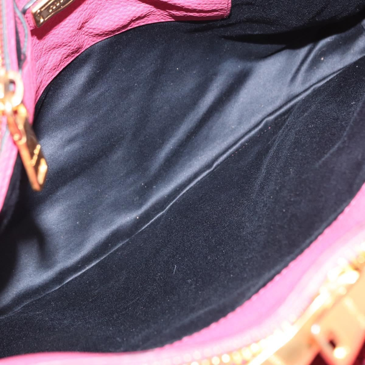 Miu Miu Phenix Convertible Tote Leather, PINK, LEATHER, Tote bag