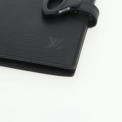 Louis Vuitton Agenda Cover Epi Leather, BLACK, LEATHER, Wallets