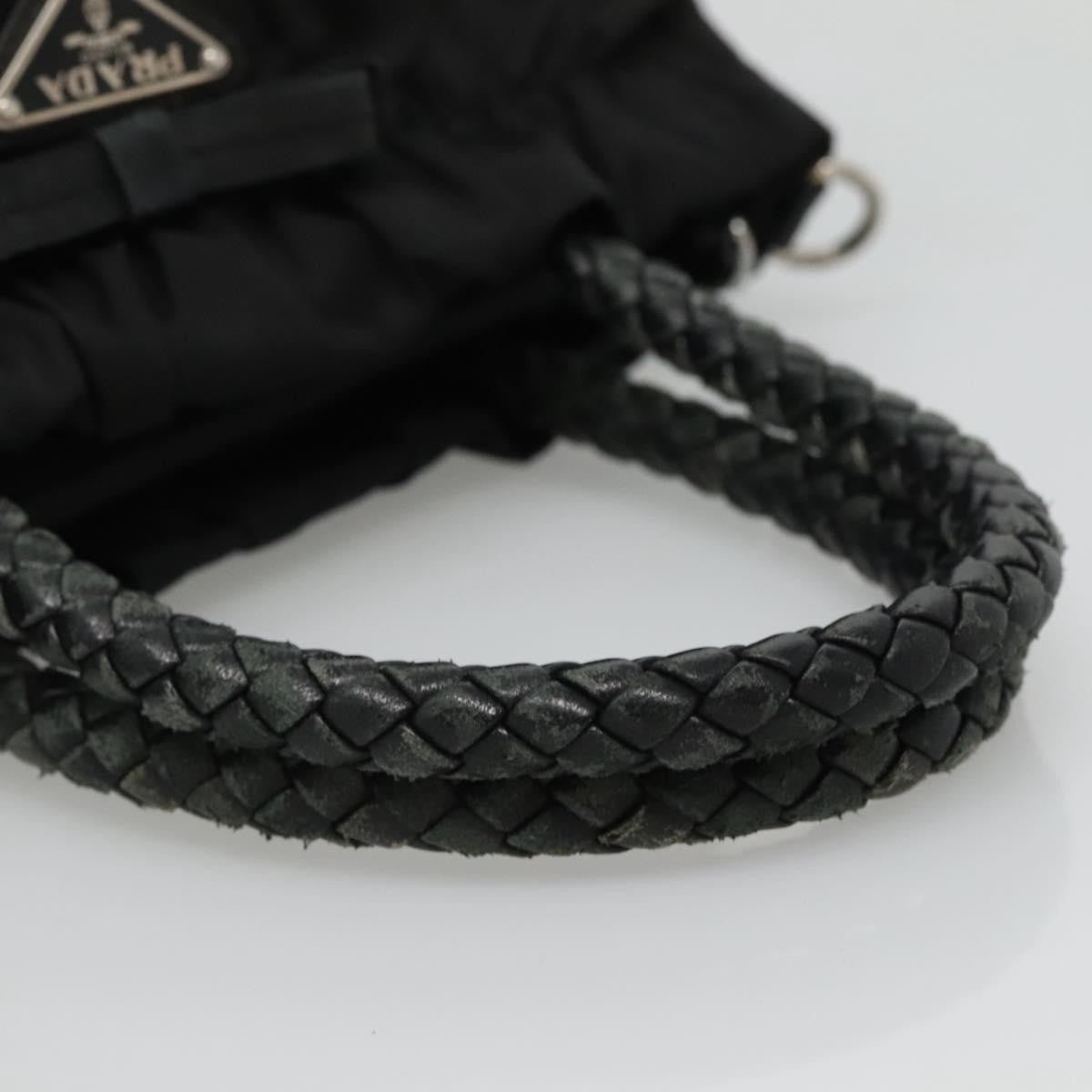 Prada Convertible Bow Tote Tessuto, BLACK, NYLON, Handbag