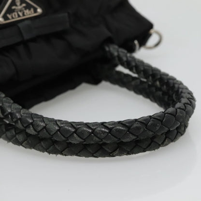 Prada Convertible Bow Tote Tessuto, BLACK, NYLON, Handbag