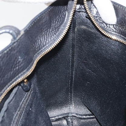 Salvatore Ferragamo Gancini Tote Leather, BLACK, LEATHER, Tote bag