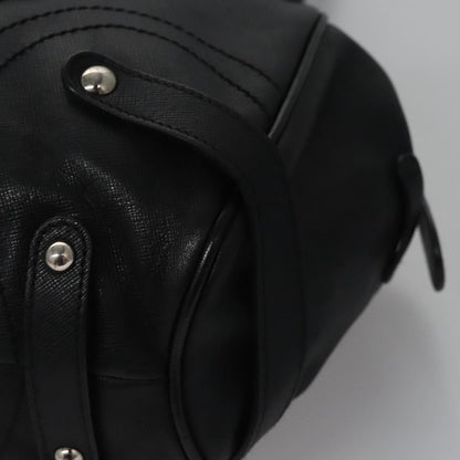 Salvatore Ferragamo Gancini Shoulder Bag Leather, BLACK, LEATHER, Shoulder bag