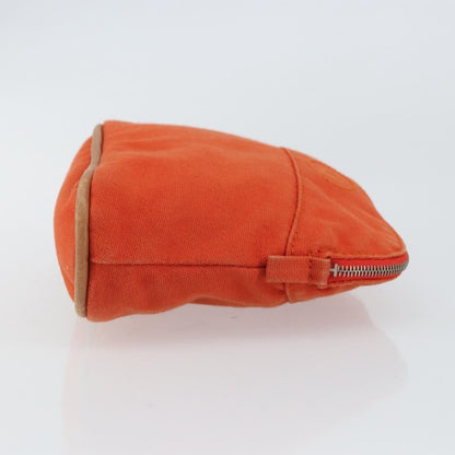 Hermes Bolide Travel Pouch Canvas, ORANGE, CANVAS, Clutche & pouche