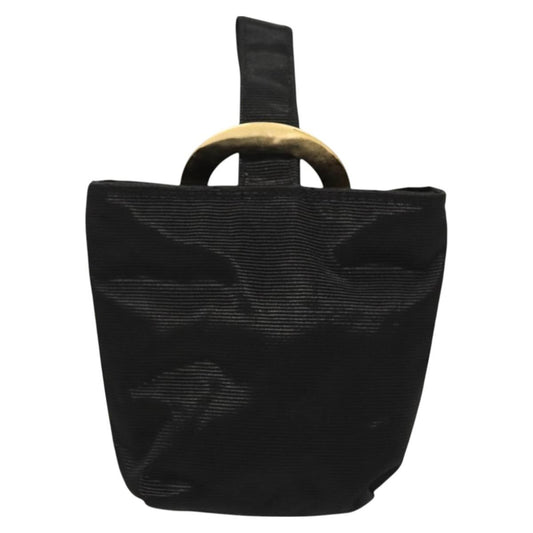 Celine Circle Logo Pouch Nylon, BLACK, NYLON, Clutche & pouche