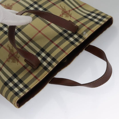 Burberry Top Handle Tote Haymarket Coated Canvas, BEIGE, CANVAS, Tote bag