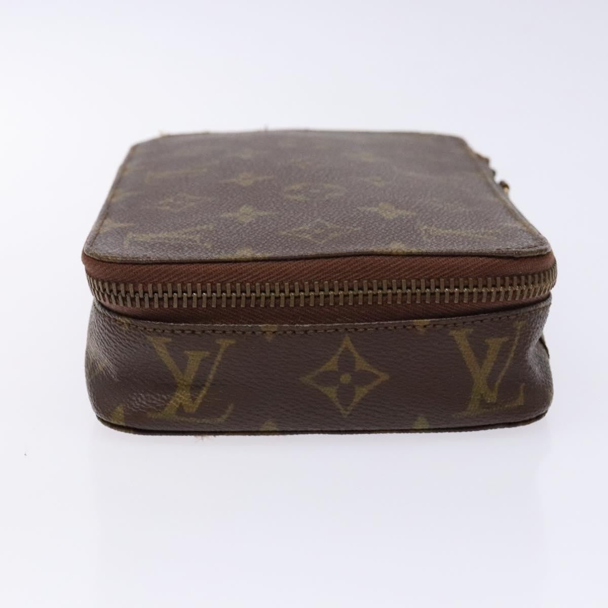Louis Vuitton Vintage Jewelry Box Monogram Canvas, BROWN, CANVAS, Clutche & pouche