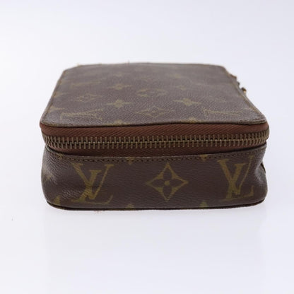 Louis Vuitton Vintage Jewelry Box Monogram Canvas, BROWN, CANVAS, Clutche & pouche