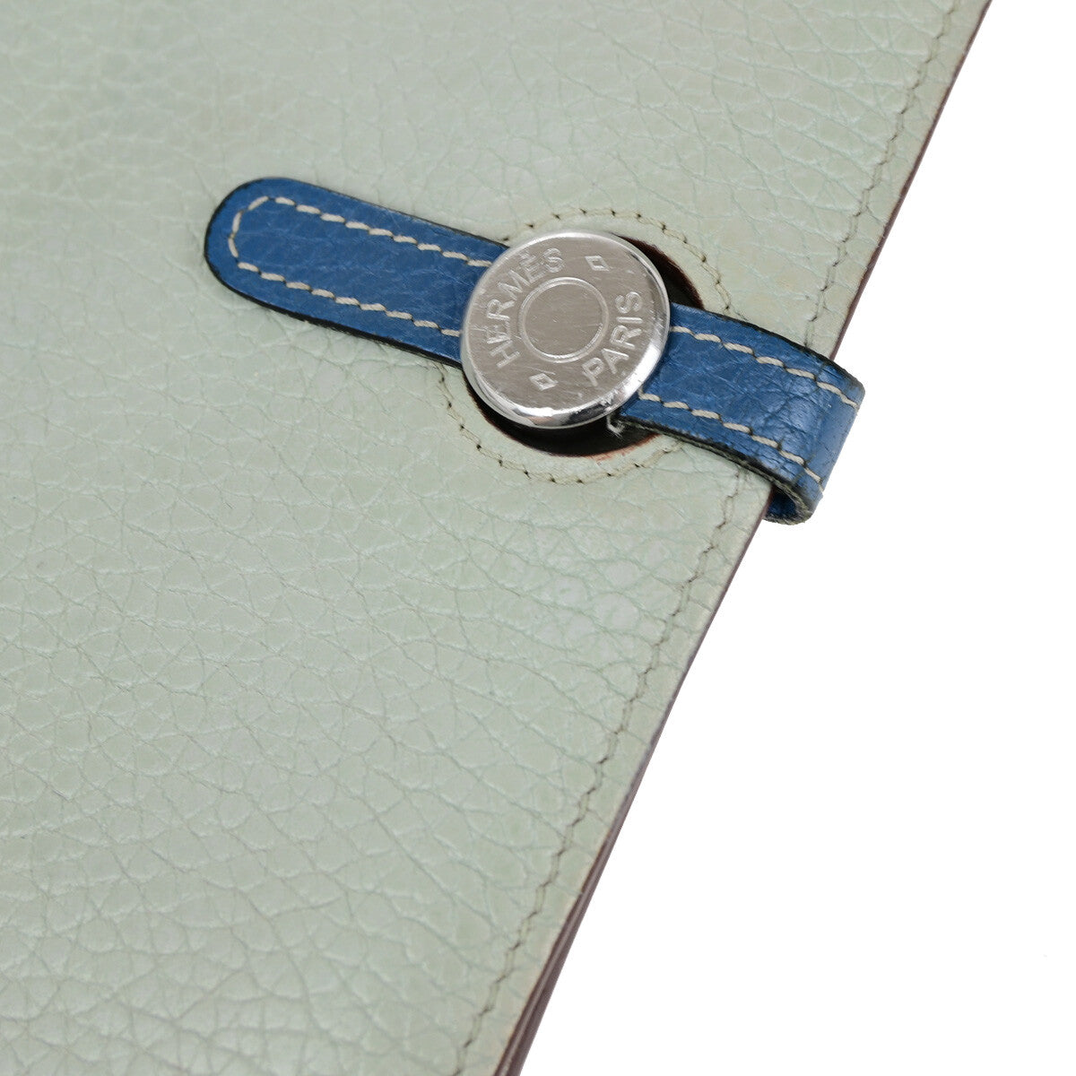 Hermes Bicolor Dogon Duo Combined Wallet Leather, BLUE, LEATHER, Wallets