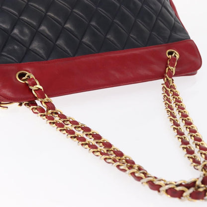 Chanel Chanel Bicolor Shoulder Bag Red/Navy leather bicolore, NAVY, LEATHER, Shoulder bag