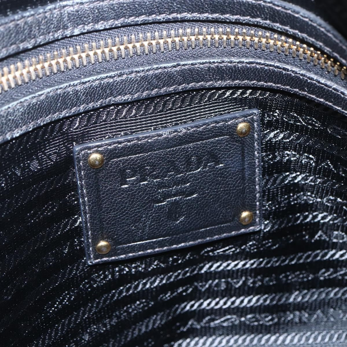 Prada Vintage Handbag Leather, BLACK, LEATHER, Handbag