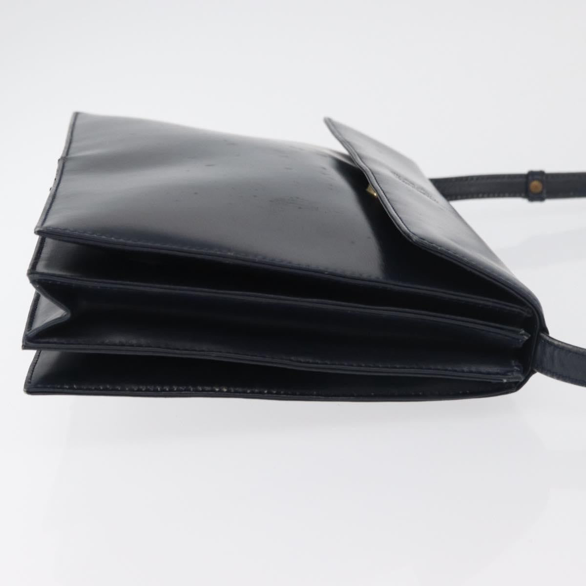 Loewe Anagram Shoulder Bag Leather, Navy, Leather, Shoulder Bag
