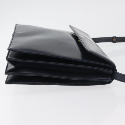 Loewe Anagram Shoulder Bag Leather, Navy, Leather, Shoulder Bag