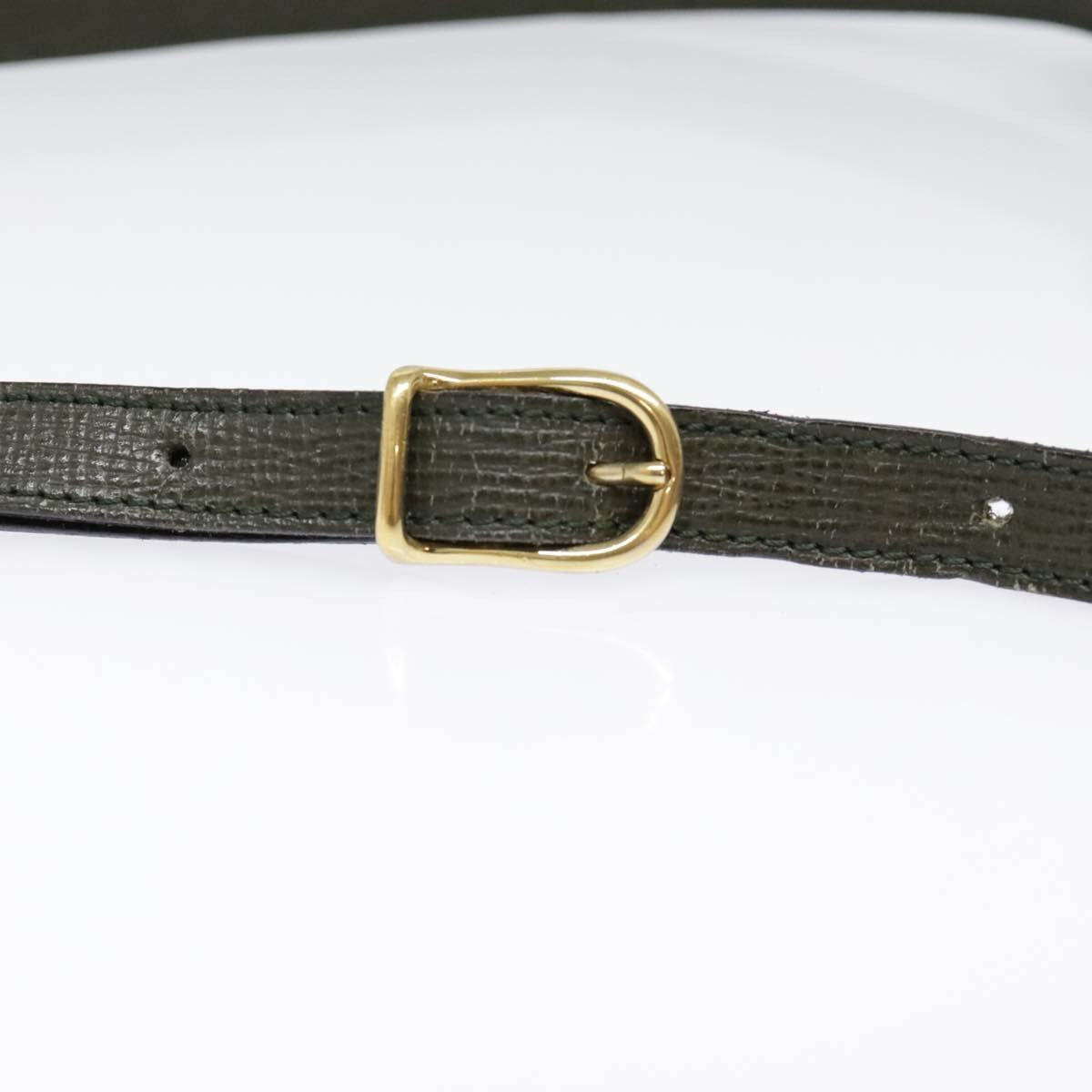 Celine Vintage Circle Logo Crossbody Bag Leather, KHAKI, LEATHER, Crossbody bag