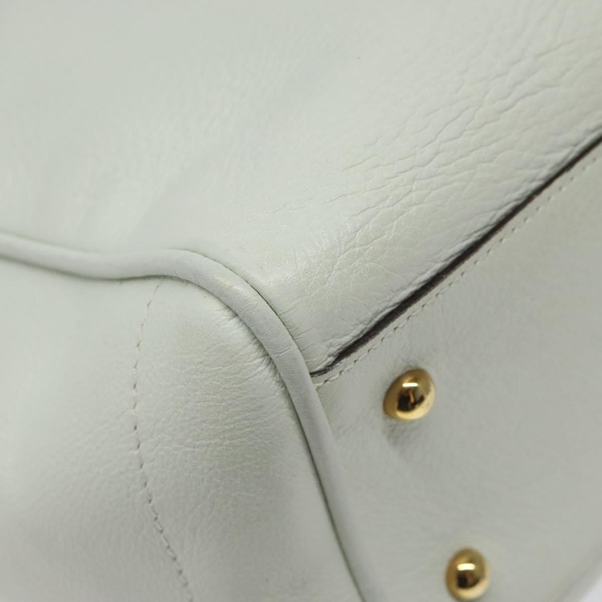 Loewe Heritage Tote Leather, WHITE, LEATHER, Tote bag