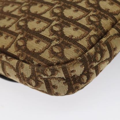 Christian Dior Vintage CD Flap Shoulder Bag Canvas, BROWN, CANVAS, Shoulder bag