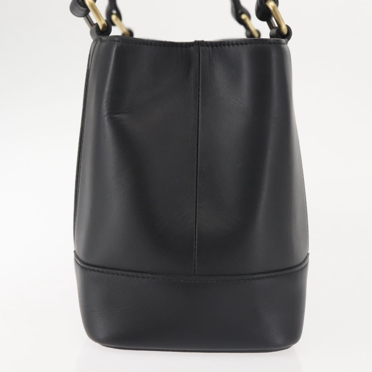 Burberry Vintage Tote Leather, BLACK, LEATHER, Tote bag