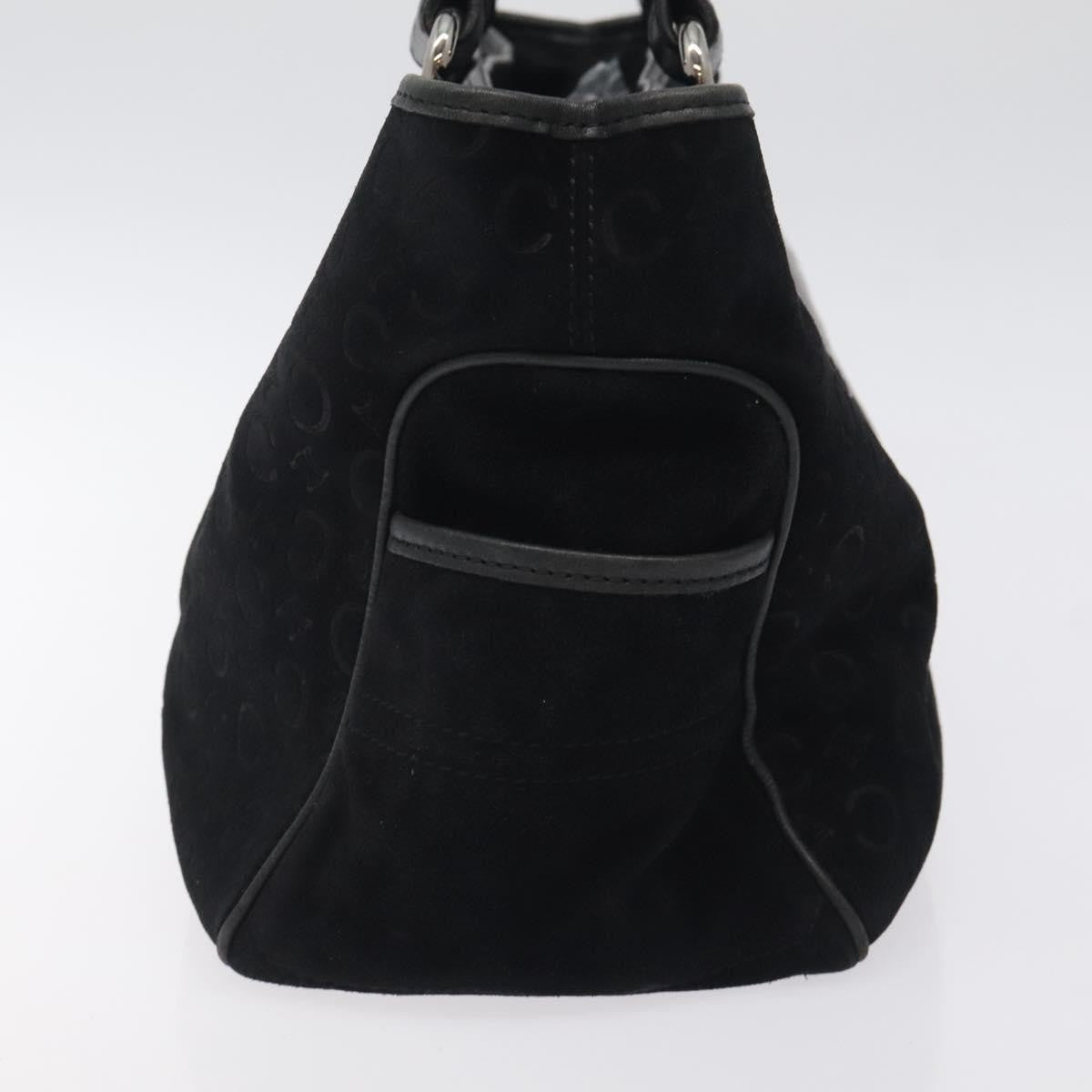 Celine Boogie Satchel Macadam, BLACK, CANVAS, Handbag