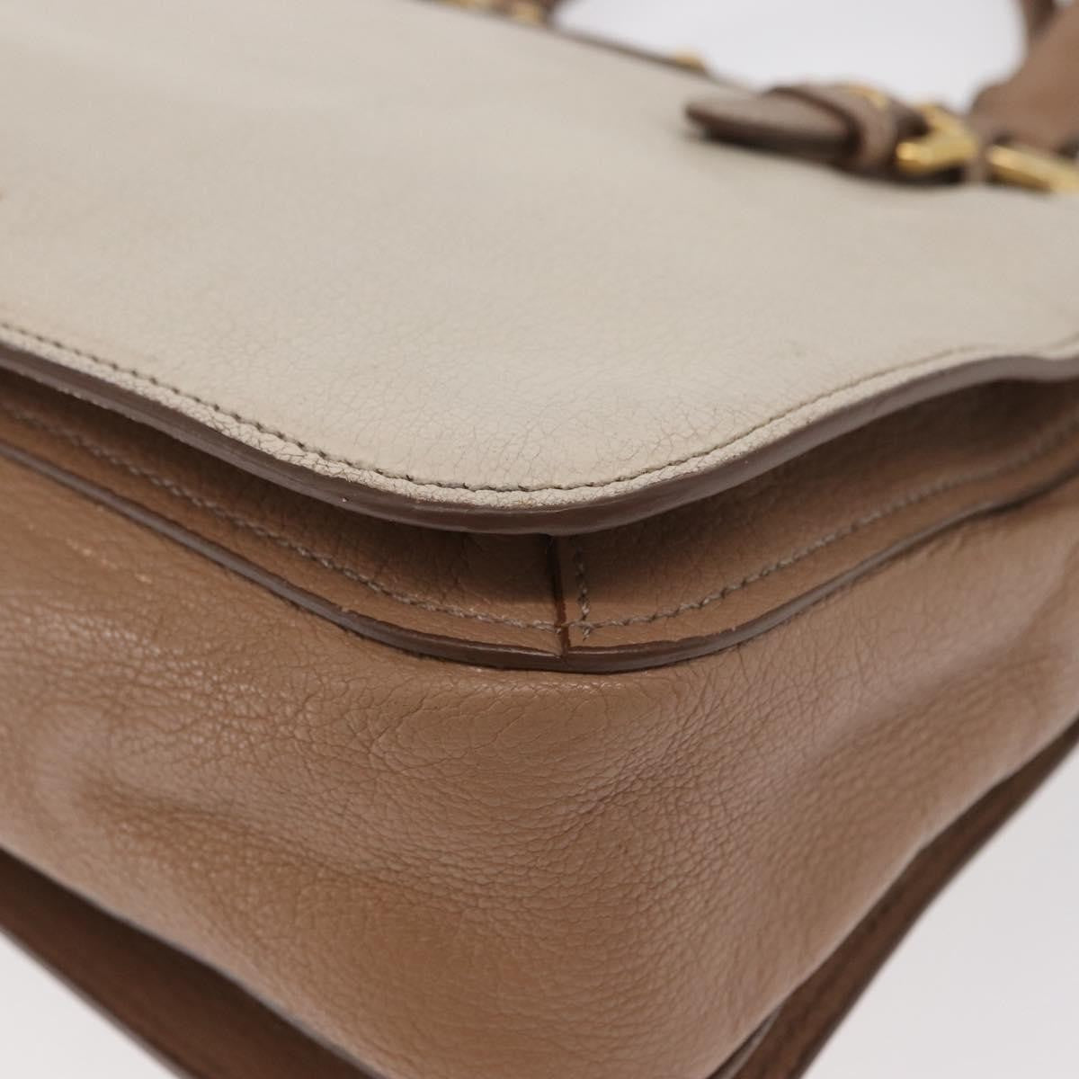 Miu Miu Madras Convertible Lock Tote Leather, BEIGE, LEATHER, Handbag