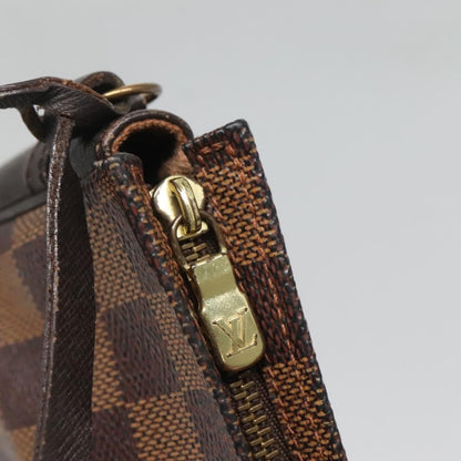Louis Vuitton Trousse Make Up Bag Damier, BROWN, CANVAS, Clutche & pouche