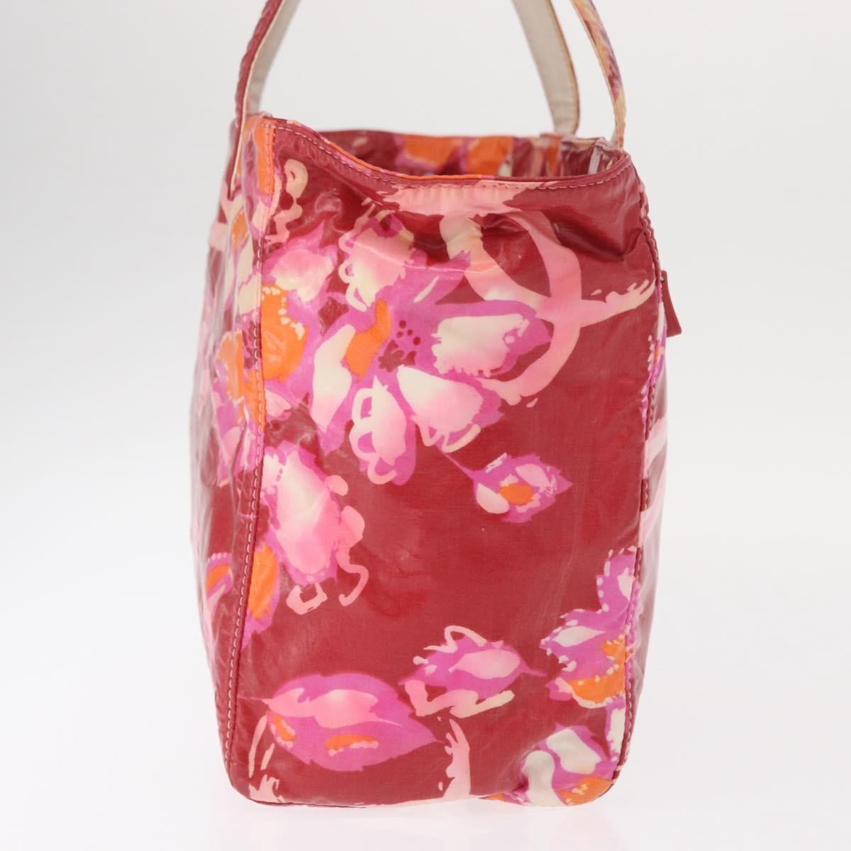 Chanel Vintage Floral Tote Canvas, RED, CANVAS, Tote bag