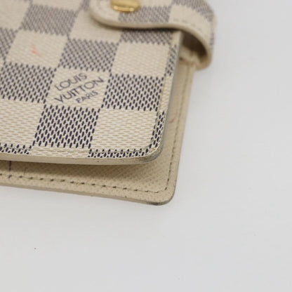 Louis Vuitton Agenda Cover Damier Azur, WHITE, CANVAS, Wallets